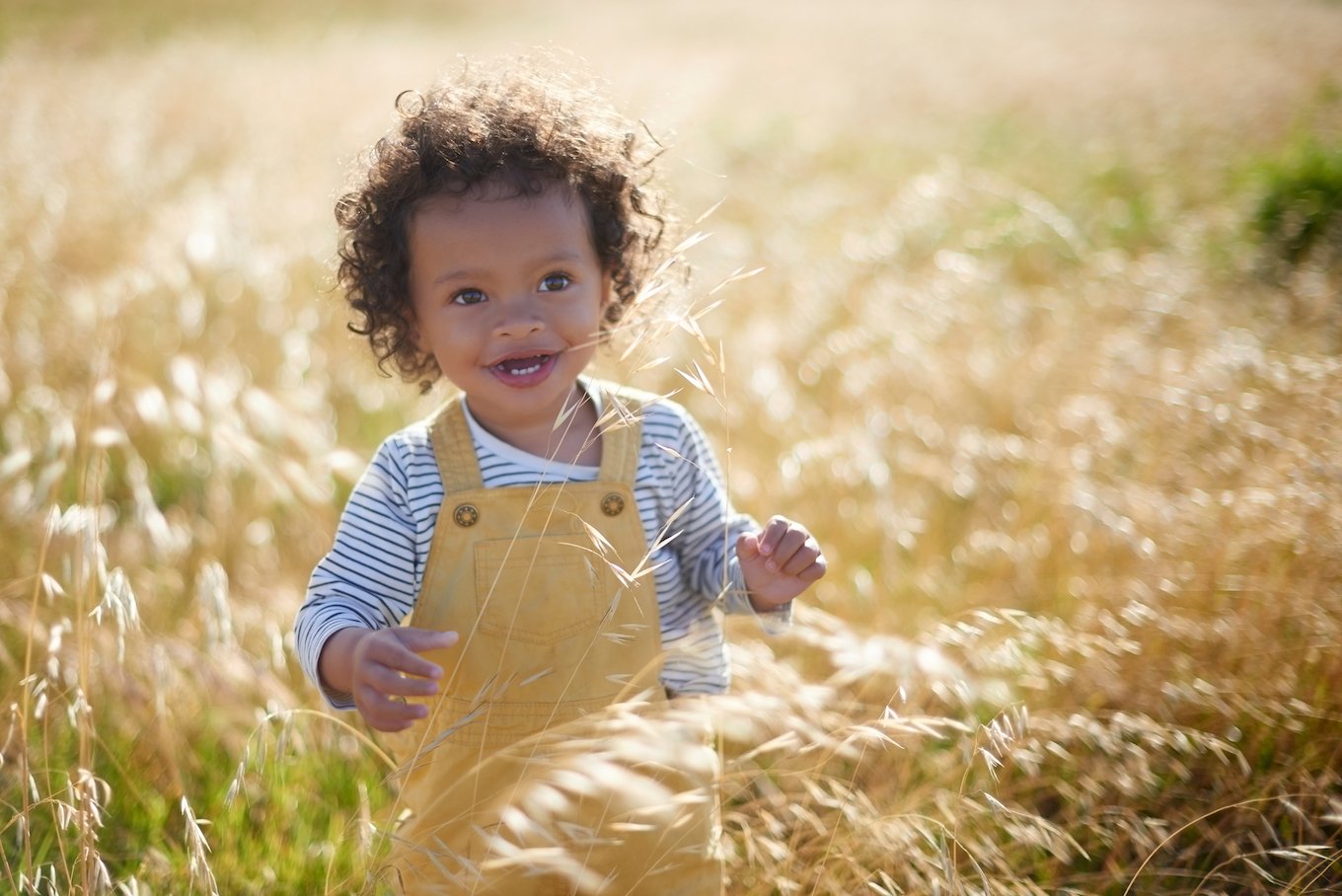 Baby in a field