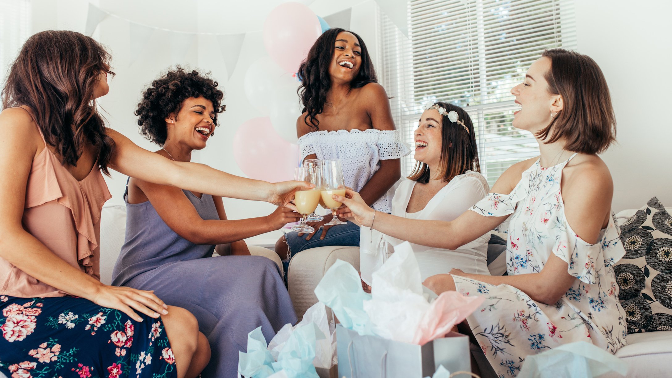 Women toasting at a party