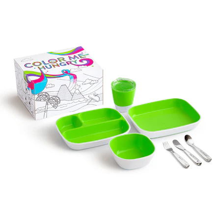 munchkin color me hungry splash dining set